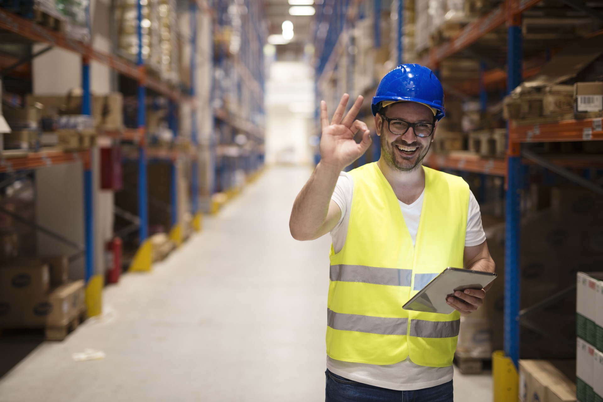 Mitarbeiter in der Logistik